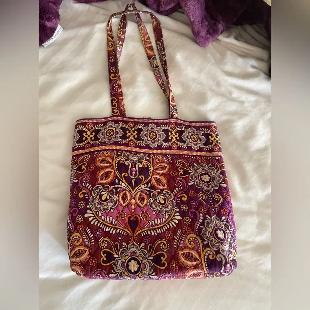 Vera Bradley Tote messenger Safari Sunset Quilted Large Bag RETIRED Patt…